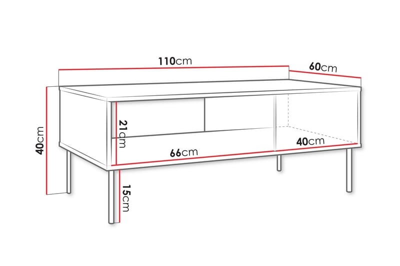 Akiko Sofabord 110 cm - Beige - Møbler - Borde - Sofabord