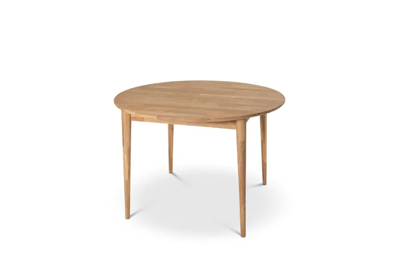 Alborg Udtræksbart Spisebord 110-150 cm Rundt til 4 personer i massivt træ, Natur