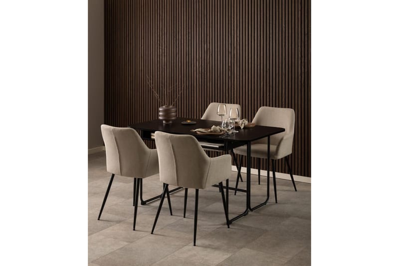 Alborga Spisebord 140 cm Rektangulært - Sort - Møbler - Borde - Spisebord og køkkenbord