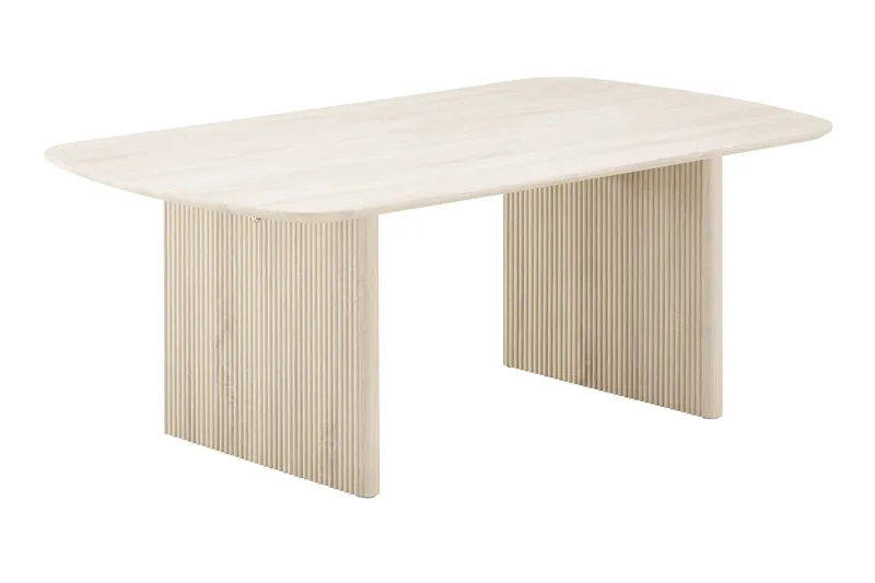 Alma rektangulært sofabord 120 cm i træ, Hvidbejdset eg