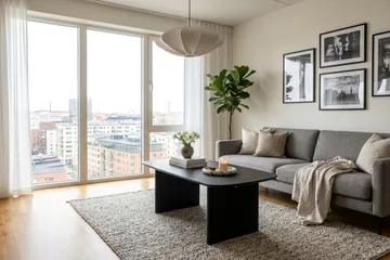 Alma rektangulært sofabord 120 cm i træ - Sortbejdset eg - Møbler - Borde - Sofabord