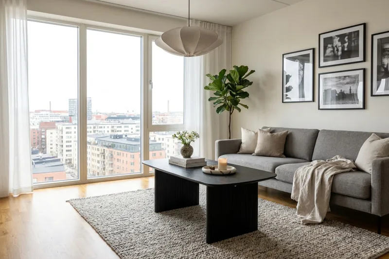 Alma rektangulært sofabord 120 cm i træ - Sortbejdset eg - Møbler - Borde - Sofabord