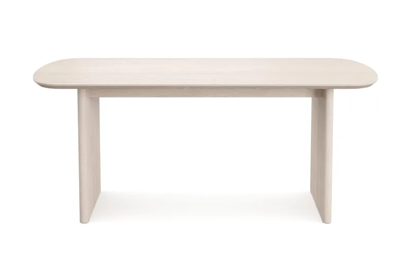 Alma rektangulært spisebord 180x90 cm finér - Hvidlaseret - Møbler - Borde - Spisebord og køkkenbord