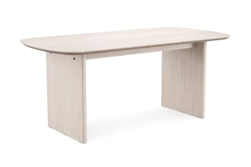 Alma rektangulært spisebord 180x90 cm finér, Hvidlaseret