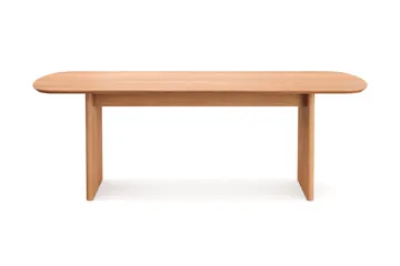 Alma rektangulært spisebord 220x100 cm finér - Eg - Møbler - Borde - Spisebord og køkkenbord