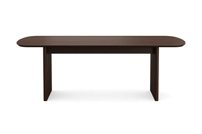 Alma rektangulært spisebord 220x100 cm finér - Røget eg - Møbler - Borde - Spisebord og køkkenbord