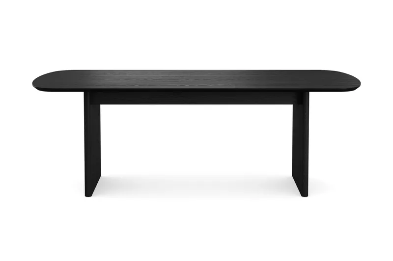 Alma rektangulært spisebord 220x100 cm finér - Sort - Møbler - Borde - Spisebord og køkkenbord