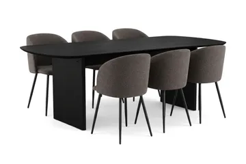 220 cm - Sortbejdset eg