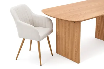 Alma spisegruppe rektangulær 180 cm eg med 6 Filippa-spisestole - Eg - Møbler - Borde - Spisebordssæt