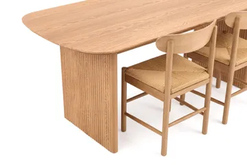 Alma spisegruppe rektangulær 180 cm eg med 6 Malte spisestole - Eg - Møbler - Borde - Spisebordssæt