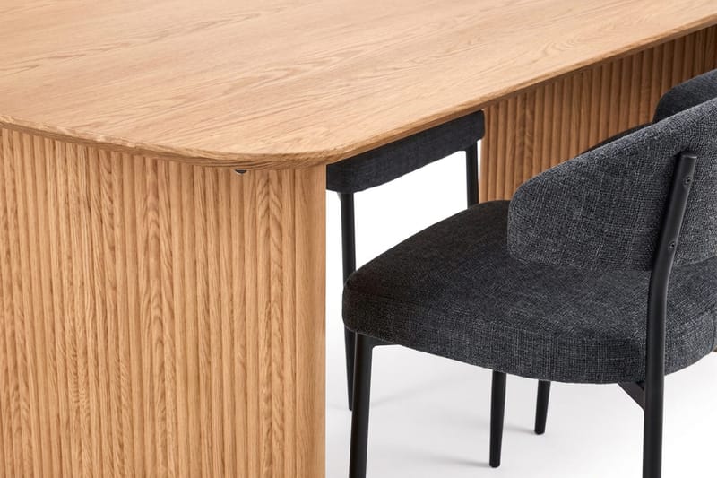 Alma spisegruppe rektangulær 180 cm Eg med 6 Sawako-spisestole - Eg - Møbler - Borde - Spisebordssæt