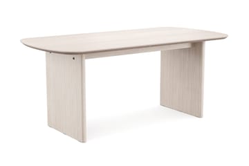 Alma spisegruppe rektangulær 180 cm hvidlaseret med 6 Sawako spisestole - Hvidbejdset eg - Møbler - Borde - Spisebordssæt