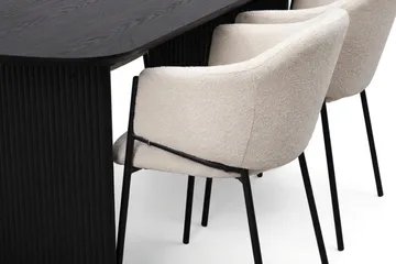 180 cm - Sortbejdset eg
