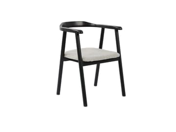 Alma spisegruppe rektangulær 180 cm sort med 6 Jolie spisebordsstole - Sortbejdset eg - Møbler - Borde - Spisebordssæt