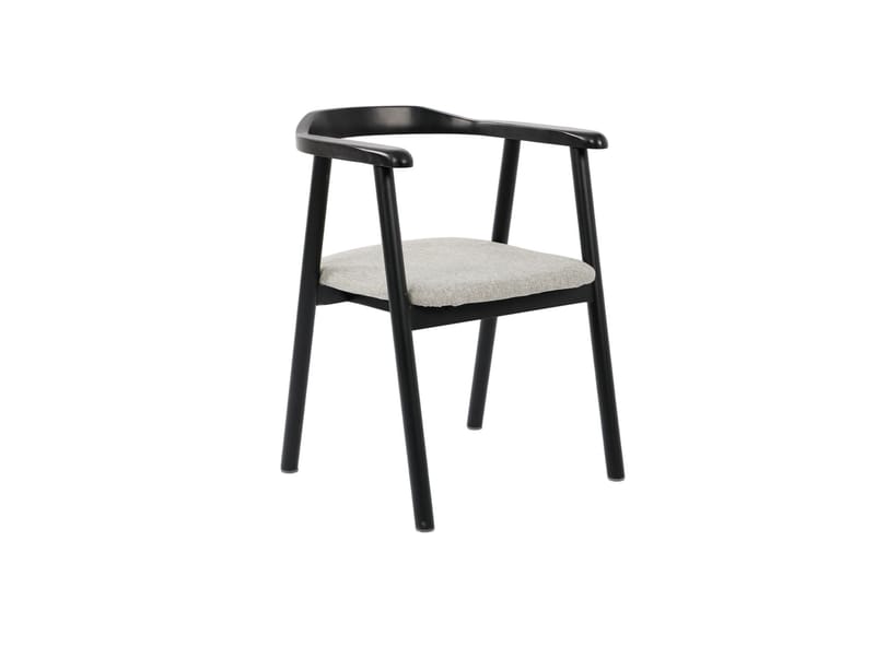 Alma spisegruppe rektangulær 180 cm sort med 6 Jolie spisebordsstole - Sortbejdset eg - Møbler - Borde - Spisebordssæt