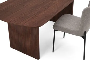 Alma spisegruppe rektangulær 180 cm Valnød med 6 Elsie spisestole - Valnød - Møbler - Borde - Spisebordssæt