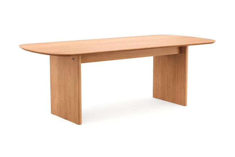 Alma spisegruppe rektangulær 220 cm eg med 6 Greya spisestole - Eg - Møbler - Borde - Spisebordssæt