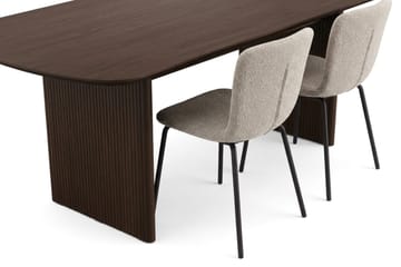 Alma spisegruppe rektangulær 220 cm røget eg med 6 Katy-spisestole - Røget eg - Møbler - Borde - Spisebordssæt