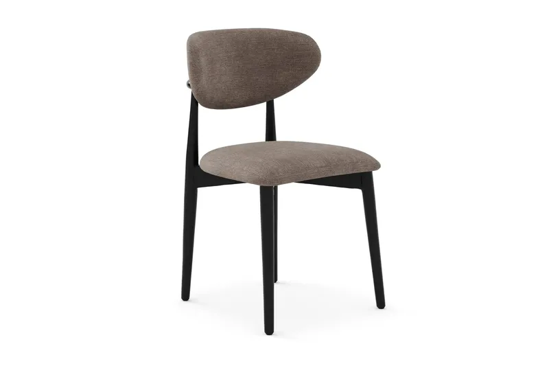 Alma spisegruppe rektangulær 220 cm sort med 6 Molly-spisestole - Sortbejdset eg - Møbler - Borde - Spisebordssæt