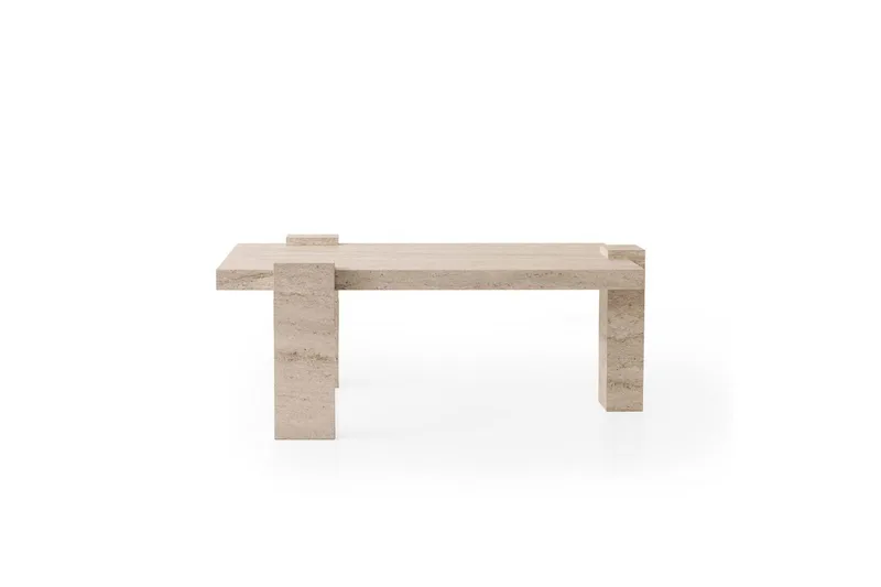 Almasi Sofabord 110 cm - Travertin - Møbler - Borde - Sofabord