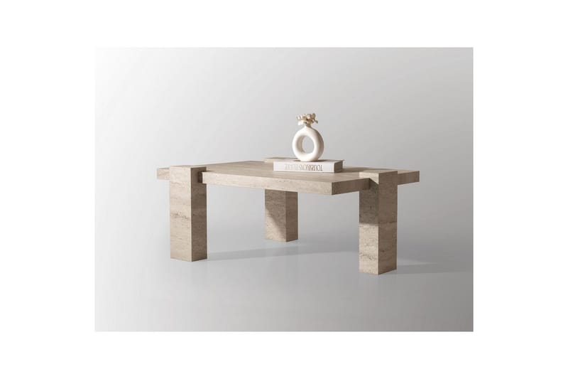 Almasi Sofabord 110 cm - Travertin - Møbler - Borde - Sofabord
