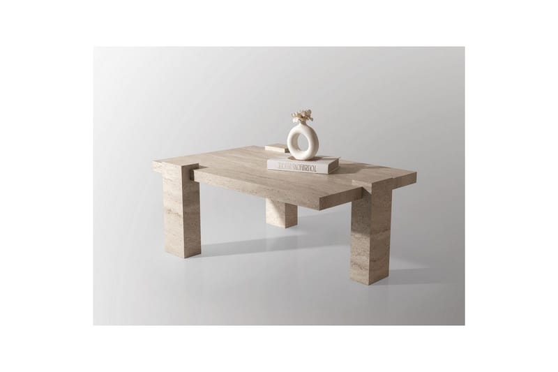 Almasi Sofabord 110 cm - Travertin - Møbler - Borde - Sofabord
