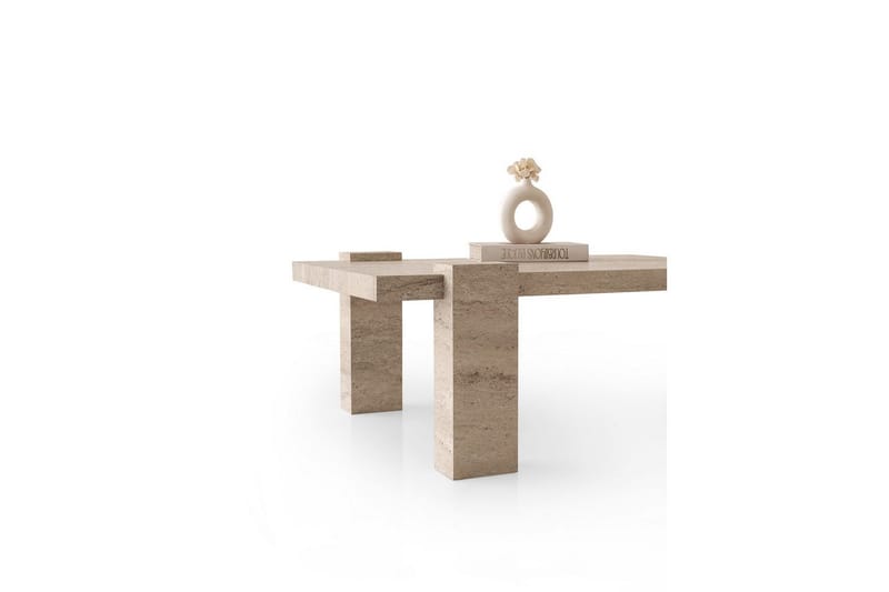 Almasi Sofabord 110 cm - Travertin - Møbler - Borde - Sofabord