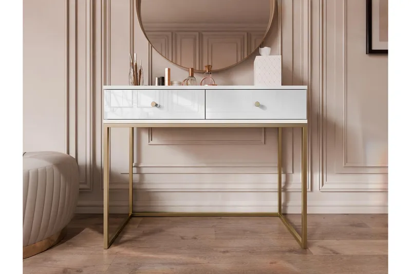 Altenau Sminkebord 100x40 cm - Hvid - Møbler - Borde - Sminkebord & konsolbord