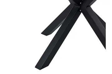 Altona Rundt Spisebord 120 cm med Glasplade, Sten- og Metaludseende - Sort - Møbler - Borde - Spisebord og køkkenbord