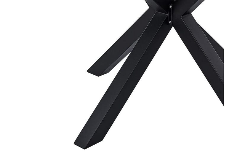 Altona Rundt Spisebord 120 cm med Glasplade, Sten- og Metaludseende - Sort - Møbler - Borde - Spisebord og køkkenbord