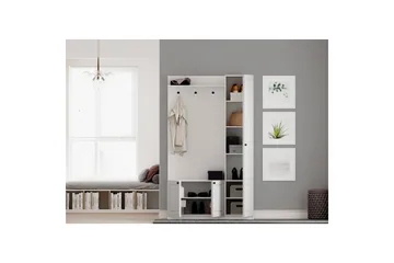 Alvric Hattehylde 120 cm - Mat Hvid - Møbler - Entrémøbler - Møbelsæt til hall og entre