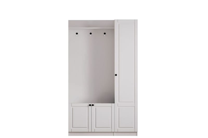 Alvric Hattehylde 120 cm, Mat Hvid