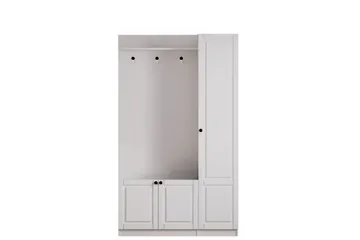 Alvric Hattehylde 120 cm - Mat Hvid - Møbler - Entrémøbler - Møbelsæt til hall og entre