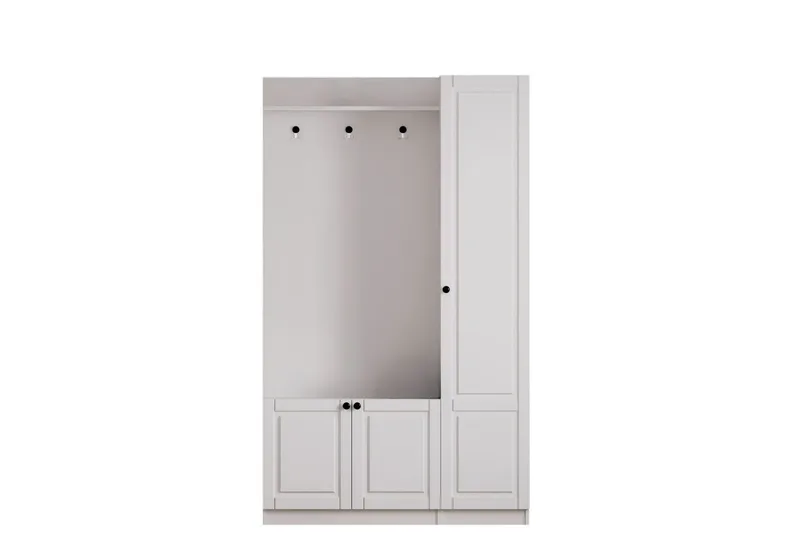 Alvric Hattehylde 120 cm, Mat Hvid