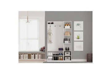 Alvric Hattehylde 120 cm - Mat Hvid - Møbler - Entrémøbler - Møbelsæt til hall og entre