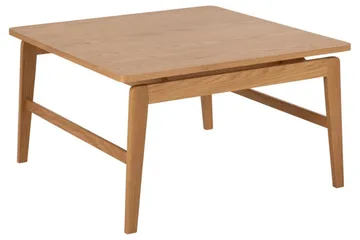 Amasi 80 cm Kvadratisk Sofabord med Svævende Bordplade i Eg - Brun - Møbler - Borde - Sofabord