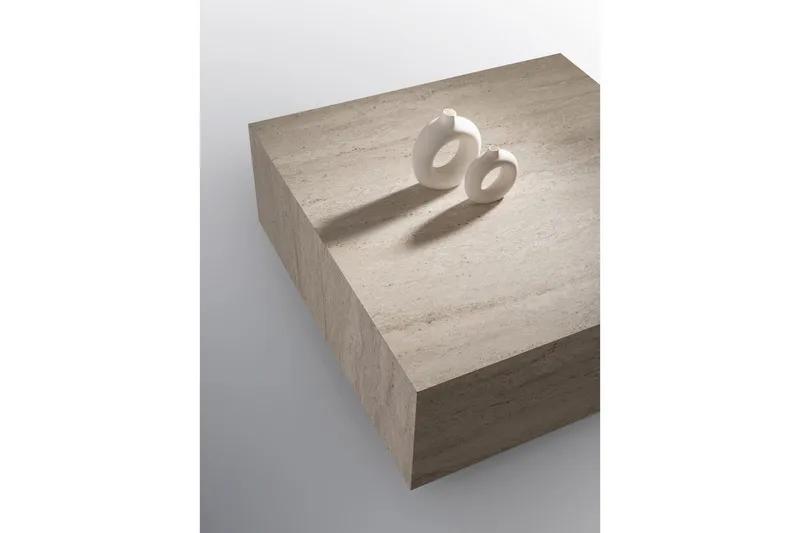 Ameias Sofabord 90 cm - Travertin - Møbler - Borde - Sofabord
