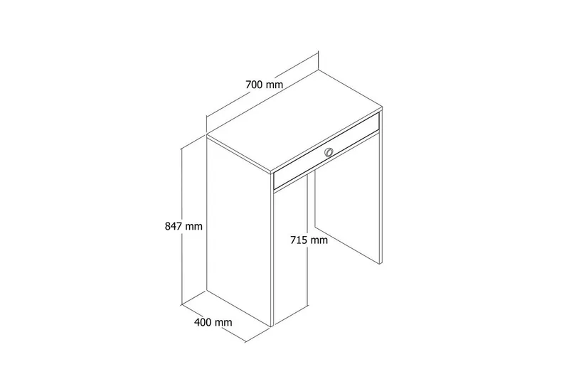 Ameias Toiletbord 70 cm - Natur - Møbler - Borde - Sminkebord & konsolbord