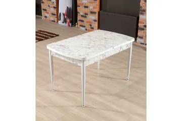 Amerbach Spisebord 132 cm Rektangulær - Hvid/Grå - Møbler - Borde - Spisebord og køkkenbord