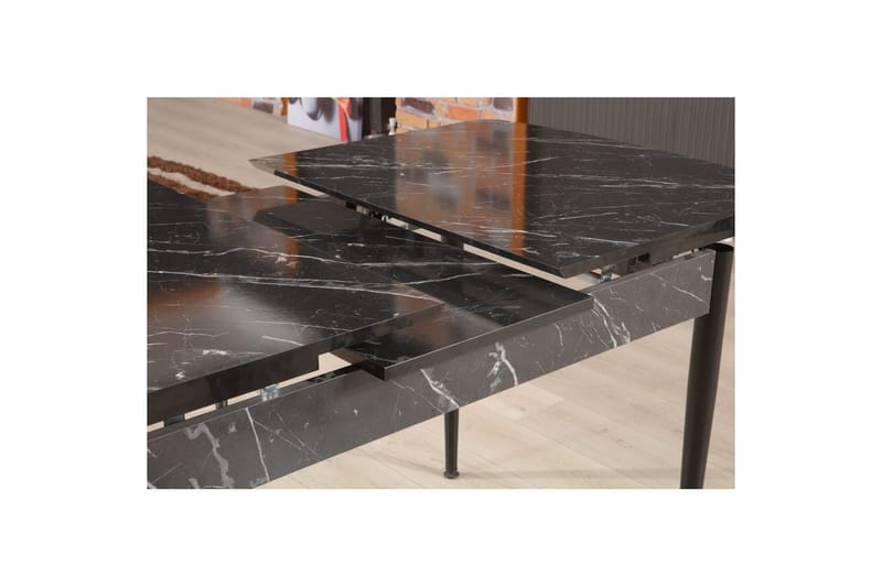 Amerbach Spisebord 132 cm Rektangulær - Sort/Hvid - Møbler - Borde - Spisebord og køkkenbord