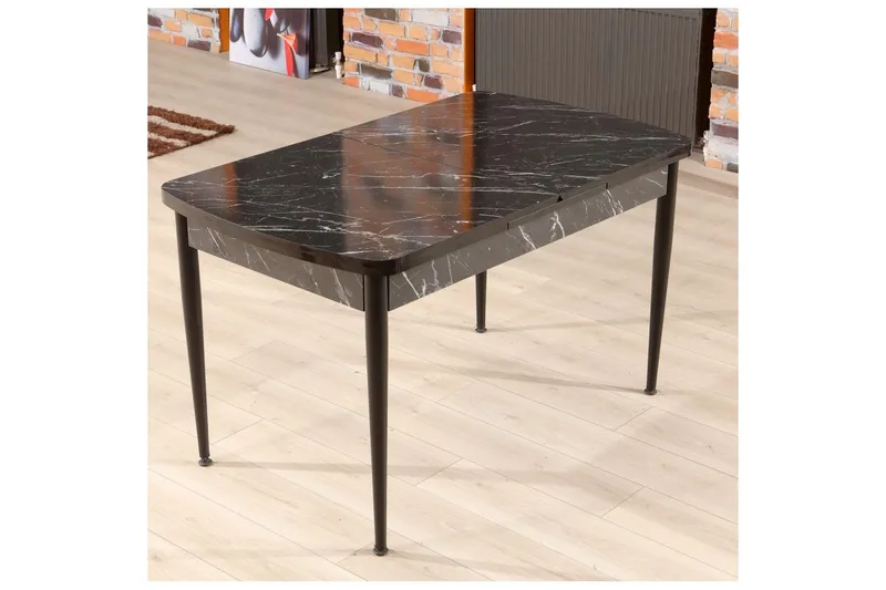 Amerbach Spisebord 132 cm Rektangulær, Sort/Hvid