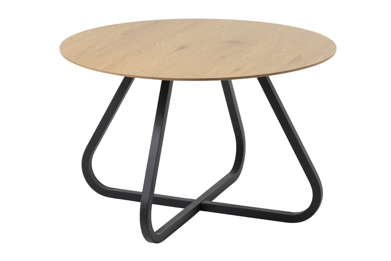 Ankit Spisebord 120 cm Rundt, Sort/Beige