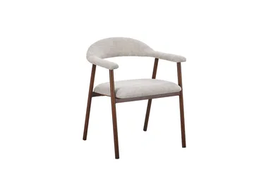 Arvo rund spisegruppe 120 cm Travertinlook med 4 Ronja spisebordsstole - Valnød - Møbler - Borde - Spisebordssæt