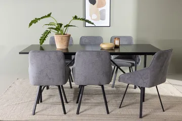 Astrid spisebord 90 cm med 6 Rosie spisebordsstole - Møbler - Borde - Spisebordssæt