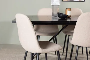 Astrid spisebord 90 cm med 6 Polar spisebordsstole - Møbler - Borde - Spisebordssæt