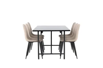 Astrid spisebord 90 cm med 6 Polar spisebordsstole - Møbler - Borde - Spisebordssæt