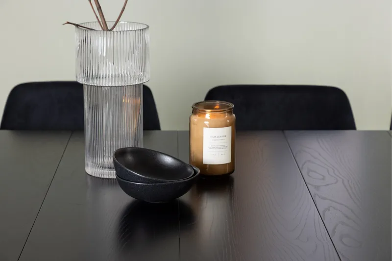 Astrid Spisebordssæt 200 cm Rektangulær med 6 Night Stole - Svart - Møbler - Borde - Spisebordssæt