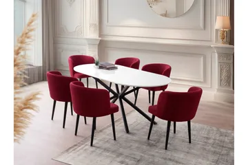 Aura Spisebord 180 cm Rektangulært - Hvid - Møbler - Borde - Spisebord og køkkenbord