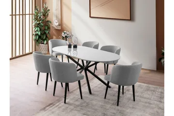 Aura Spisebord 180 cm Rektangulært - Lysegrå - Møbler - Borde - Spisebord og køkkenbord