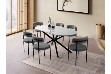 Aura Spisebord 180 cm Rektangulært - Lysegrå - Møbler - Borde - Spisebord og køkkenbord